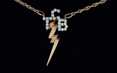 Elvis Presley Gifted Diamond and 14K TCB Necklace