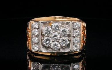 Elvis Presley's 2.14ctw Diamond and 14K Nugget Ring