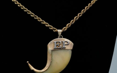 Elvis Presley's "EP" Tiger Claw Necklace W/(3) Letters of Provenance