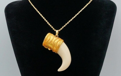 Elvis Presley's Faux Tiger Tooth Necklace From a Fan
