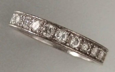 Engagement ring - 18 kt. White gold Diamond (Natural) - Diamond