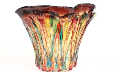 Enrico Camozzo - Vase with applications (38 cm) - Glass