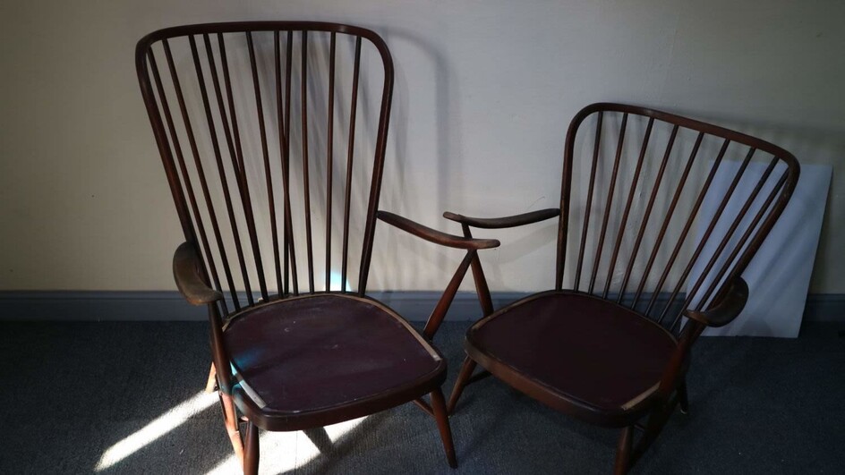 Ercol easy chairs x 2 by Lucian R Ercolani....