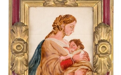 Escuela Española S. XVIII. Virgen con Niño