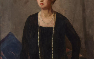 Ethel Heron, British active c.1902-1933 - A Lady in Black;...