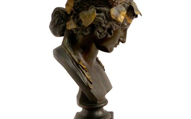 F. Barbedienne Fondeur Bronze Statue of Antinous as