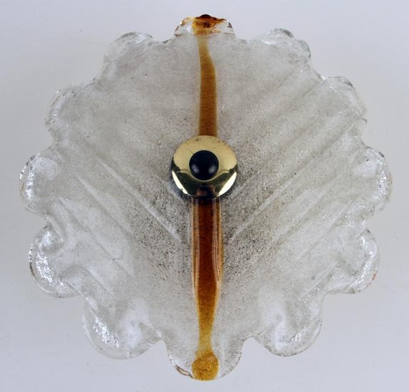 FLUSH MOUNT GLASS FIXTURE OR WALL SCONCE C.1960