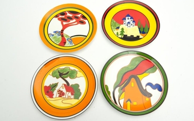 FOUR CLARICE CLIFF LIMITED EDITION PLATES, WEDGWOOD