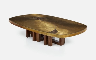 Fernand Dresse, Inlaid Coffee Table