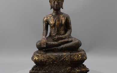 Figure (1) - Bronze - A THAI GILT-LACQUERED BRONZE OF “Phra Malai” - Thailand - Mongkut: Rama IV (1851-1868)