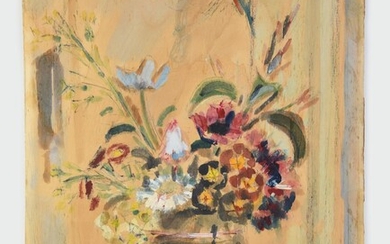 Filippo de Pisis (1898 - 1956) VASO CON FIORI olio su tavola, cm 40x30 firma...