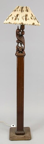 Floor lamp with parrot, 20th cent