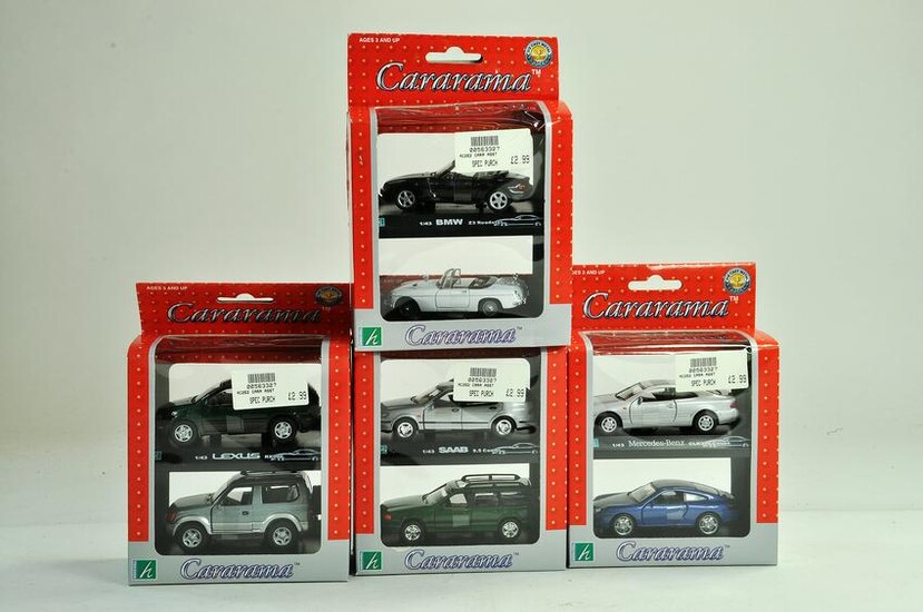Four Cararama Diecast 1/43 Car Sets. Two in each pack.