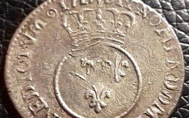 France - Louis XV - 1/10 Ecu Vertugadin 1717-K (Bordeaux) - Silver