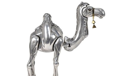 Frank Meisler (Israel, 1929-2018) Articulated Camel Sculpture - A silvered metal standing camel