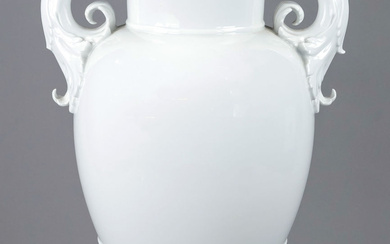 French vase, KPM Berlin, mark 1962-1992, 2nd choice, white, design by Karl Friedrich Schinkel (