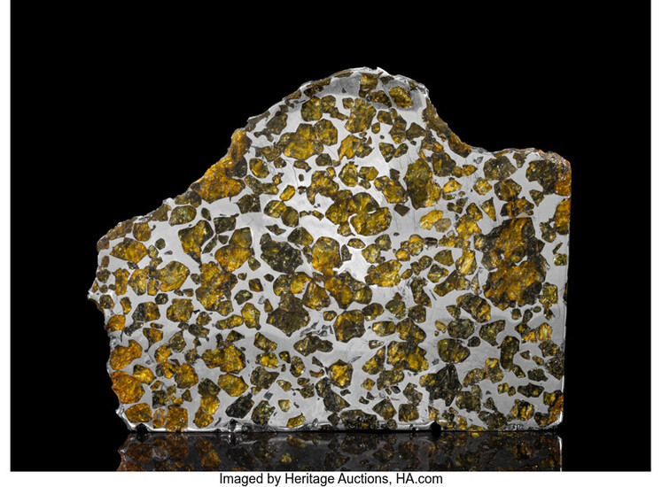 Fukang Meteorite Slice Pallasite, PMG Xinjiang, China - (44°...