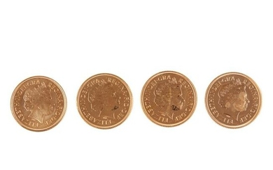 G.B - Four gold proof sovereigns