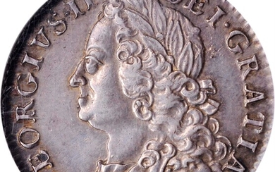 GREAT BRITAIN. Shilling, 1758. London Mint. George II. NGC AU-53.