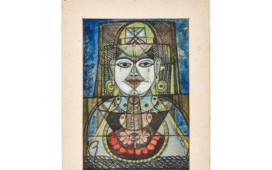 GULAM RASOOL SANTOSH (1929-1997) "TANTRIK" 25cm x 18cm
