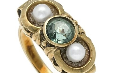 Gemstone-pearl ring GG 585/000