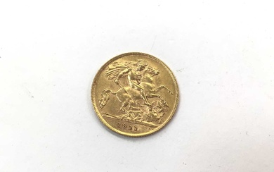 George V gold half sovereign, 1911