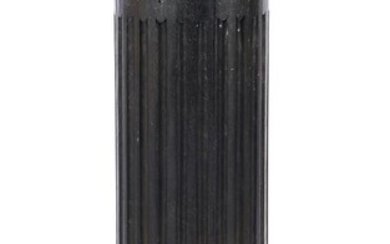 (-), Blackened wooden pedestal with fluted column, 94...