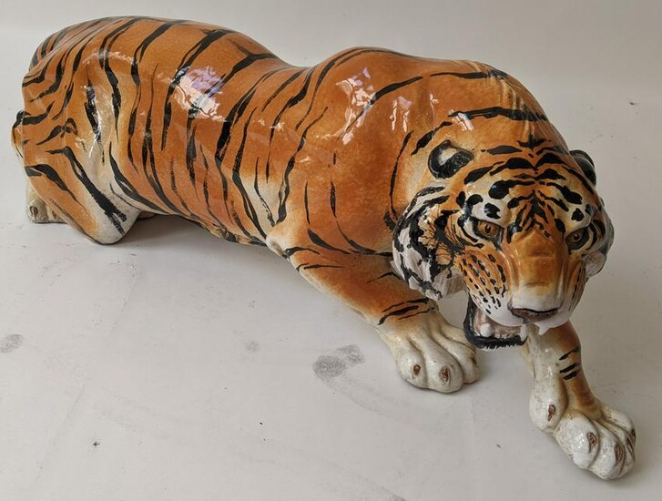 Glazed Italian Terracotta Tiger