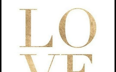 Gold Toned LOVE Poster