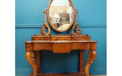 Good quality 19th C. walnut Duchess dressing table raised on...