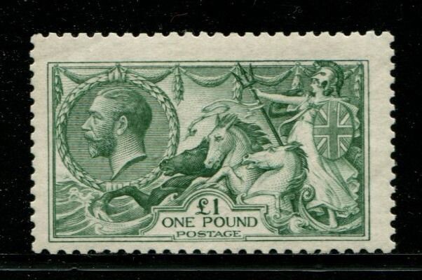Great Britain 1913 - £1 green Seahorse - Stanley Gibbons SG403