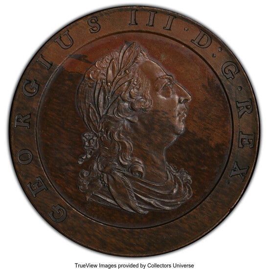 Great Britain: , George III bronzed-copper Proof "Cartwheel" 2 Pence 1797-SOHO PR64 PCGS,...