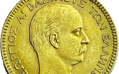 Greece - 20 Drachmai 1884-A George I - Gold