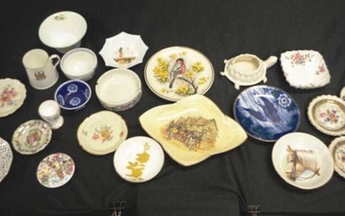 Group decorative ceramic tableware pieces