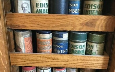 Group of Edison Standard Amberol Cylinder Records
