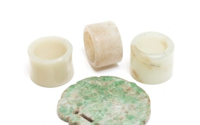 Group of Four Chinese Jade Items