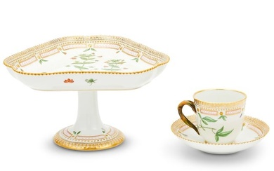 Group of Royal Copenhagen Flora Danica Porcelain Table Articles