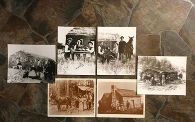 Group of Vintage American Pioneers Photo Prints
