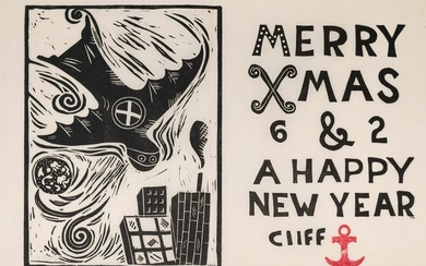 H. C. Westermann (American, 1922-1981) Merry Xmas 62 &