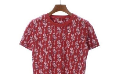 HERMES T-shirt/Cut & Sewn RedxWhite(Total pattern) 36(Approx. xS)