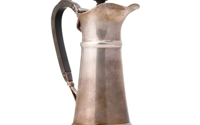Hallmarked silver Art Nouveau hot water jug, 292.6 grams, wi...