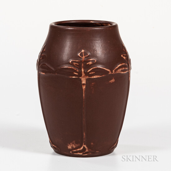 Hampshire Pottery Brown Glaze Vase