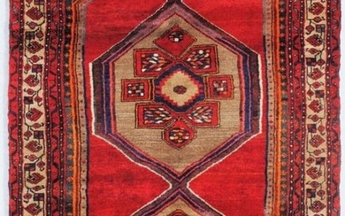 Hand Knotted Persian Red Camel Tribal Oriental Zanjan Wool Area Rug 3'8" x 6'8"