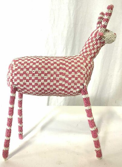 Handmade Seed Beaded Llama Figural