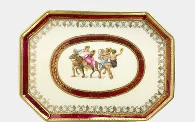 Handpainted European Porcelain Tray