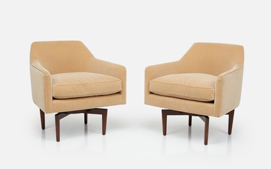 Harvey Probber Style, Swivelling Lounge Chairs (2)