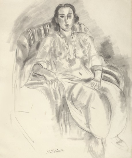 Henri Matisse (1869-1954), Etude au fauteuil rayé