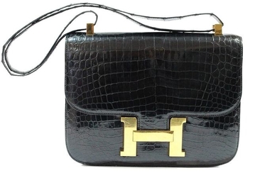 Hermès - Constance CrocoShoulder bag