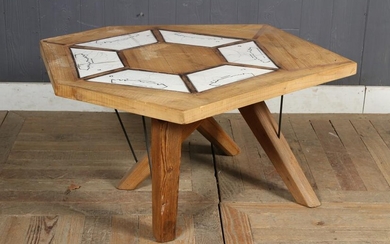Hillside Out Studio Made Inset Tile Raku Tea Table