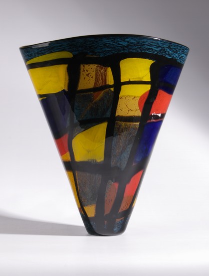 Hohe Vase, wohl Murano um 1960